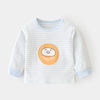 Spring and autumn long-sleeved pure cotton round-neck autumn T-shirt