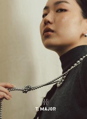 山茱萸系列灰珍珠项链