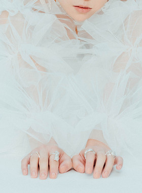 抽象鱼骨双层李斯丹妮同款珠链