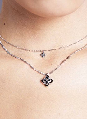 T.MAJOR原创项链双层花朵