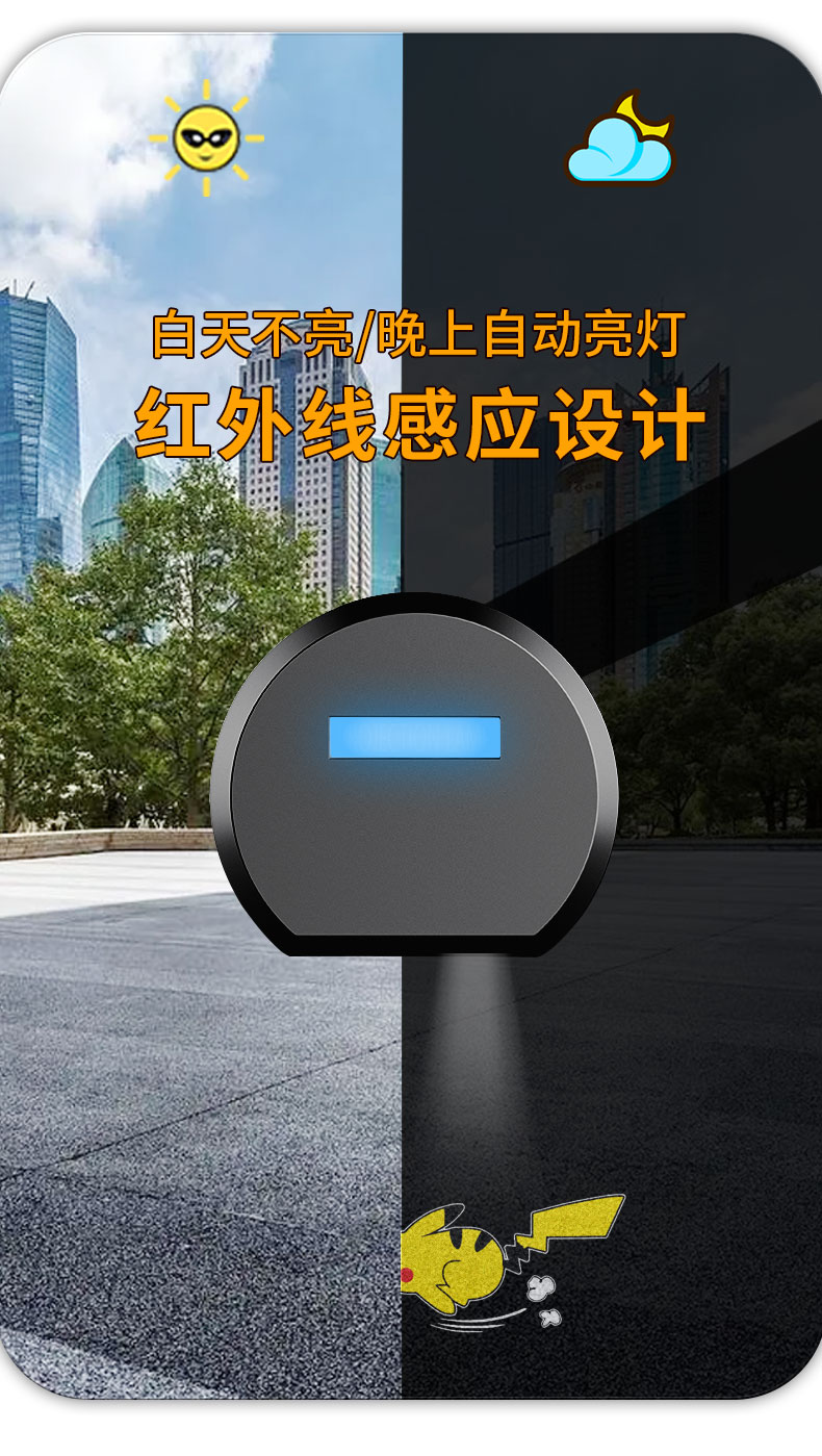 儿童自行车氛围灯夜骑电动摩托车投影灯滑板平衡车动态卡通警示灯 - 图2