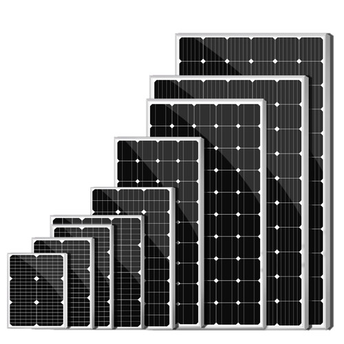 单晶太阳能发电板12V24V监控充电板电池家用系统220v光伏户外组件 - 图3
