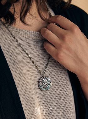 口力米大足银男个性潮流项链