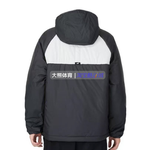 耐克/Nike 男子黑白舒适休闲保暖连帽运动外套棉服 DD6858-070 - 图2