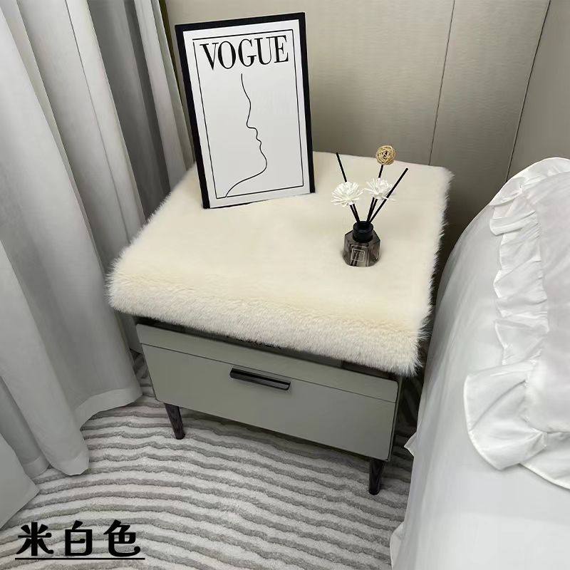 长毛绒床头柜毛毛垫仿羊毛椅垫桌面垫子梳妆台垫茶几台布展示垫,淘宝优惠券,粉丝福利购,淘宝优惠卷