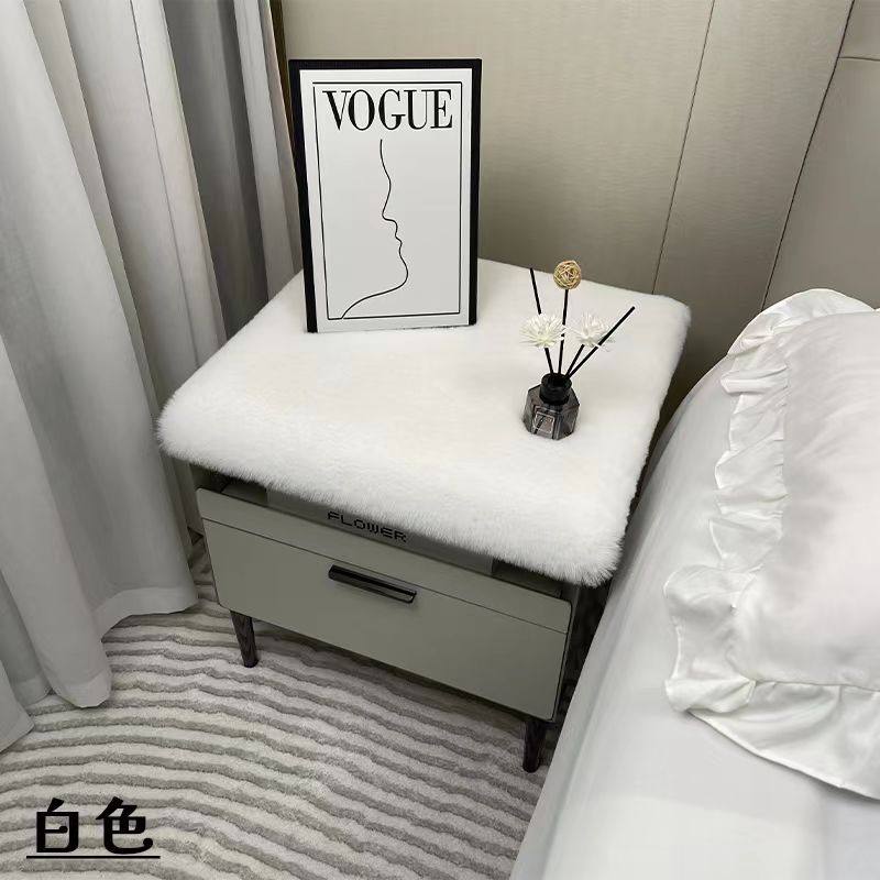 长毛绒床头柜毛毛垫仿羊毛椅垫桌面垫子梳妆台垫茶几台布展示垫,淘宝优惠券,粉丝福利购,淘宝优惠卷