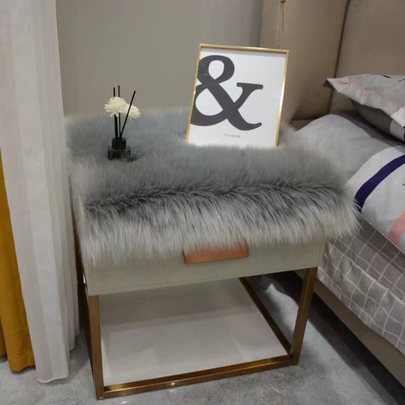 长毛绒床头柜毛毛垫仿羊毛椅垫桌面垫子梳妆台垫茶几台布展示垫,淘宝优惠券,粉丝福利购,淘宝优惠卷