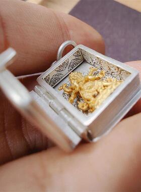 敦煌风大黑天财神吊坠男款本命年随身佛项链女款挂件护身符配饰品