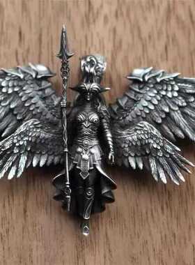 四翼大天使吊坠嘻哈项链