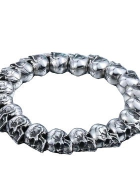 个性酷帅骷髅头手串精致潮流首饰