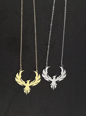 个性设计不死鸟火凤凰吊坠项链 小众ins风锁骨项链挂坠嘻哈链子