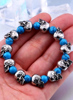 时尚亮眼骷髅头手串配饰个性独特