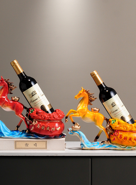 马到成功招财马红酒架摆件马上有钱葡萄酒架餐边柜酒柜客厅装饰品