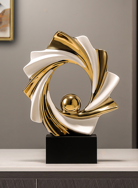 2026新款财源滚滚轻奢高档酒柜摆件办公室客厅玄关电视柜高级装饰