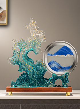 太湖石雕塑摆件轻奢高档客厅玄关电视柜酒柜装饰品创意办公室摆设