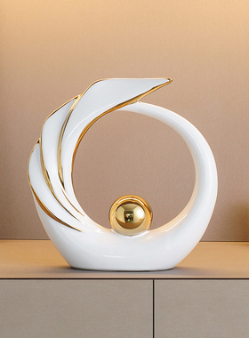 现代轻奢财源滚滚客厅电视酒柜装饰品摆件办公室饰品开业乔迁礼物