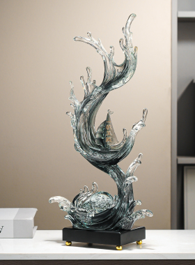 风生水起节节高升摆件轻奢高级感