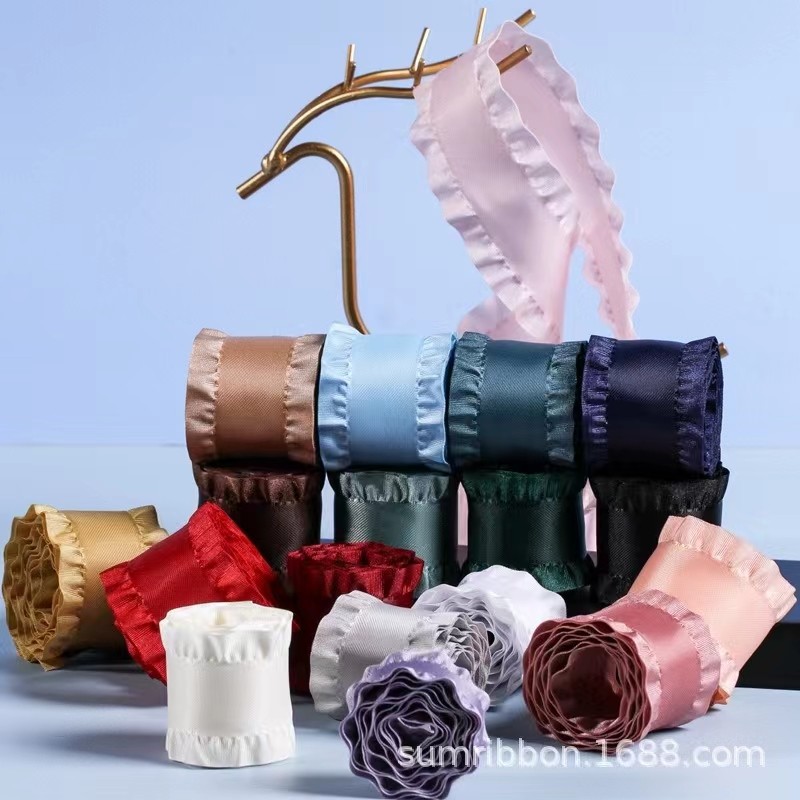 韩国涤纶带裙边荷叶边织带DIY蝴蝶结发饰彩带绸带缎带辅料丝带,淘宝优惠券,粉丝福利购,淘宝优惠卷