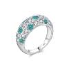 S925 sterling silver ring full of diamonds mint green Paraiba