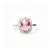 Natural tourmaline sterling silver women's ring