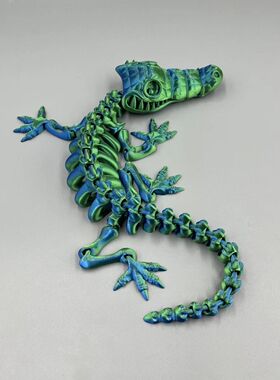 3d打印鳄鱼创意摆件儿童玩具