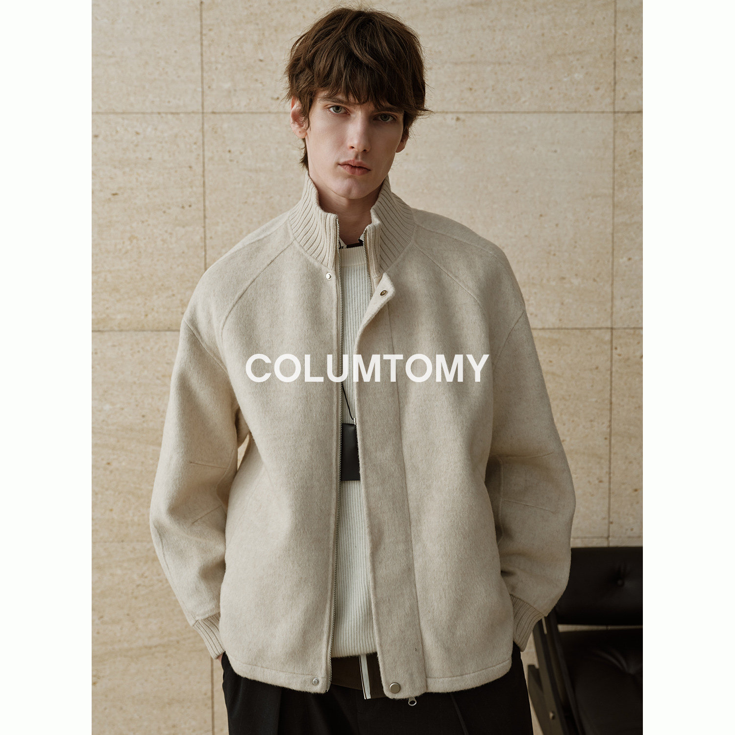 翻领短款含绵羊毛2025秋冬季新款毛呢男呢大衣高级感保暖加厚外套,淘宝优惠券,粉丝福利购,淘宝优惠卷