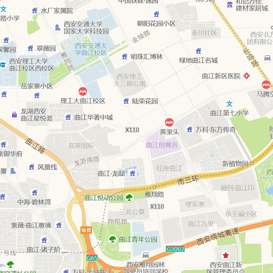 电子版 西安市市区地图 道路交通城区小区楼盘分布街道 高清 素材 - 图2