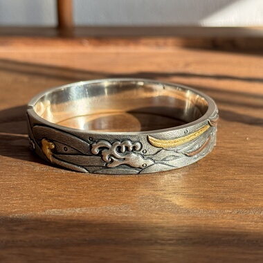 千凤银足银999凤凰羽翼纯银手镯