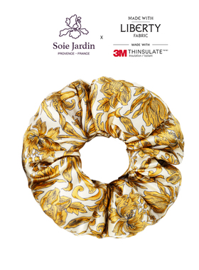 soiejardin7#甜甜圈填充款真丝配饰发圈造型真丝L纯色印花
