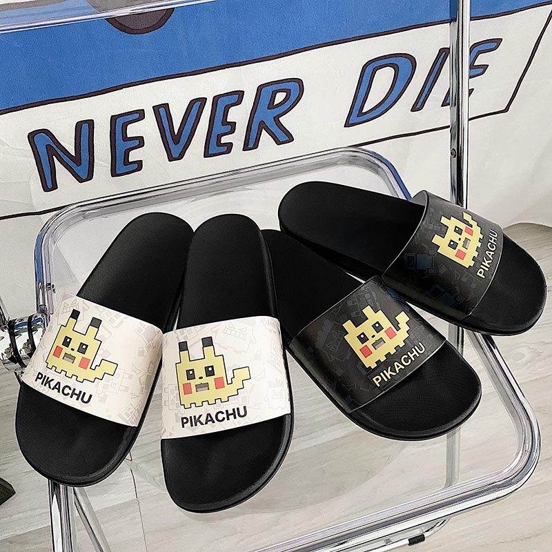 新款卡通方块皮卡丘拖鞋女夏季家居室内情侣个性家用凉拖鞋男外穿,淘宝优惠券,粉丝福利购,淘宝优惠卷