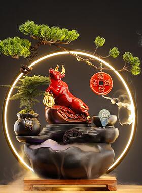 招财猫摆件流水生财生意兴隆摇手猫办公室装饰桌面收银台开业礼物