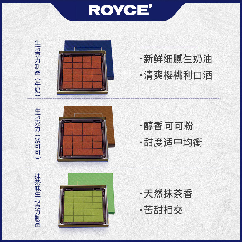 【超头主播力荐】ROYCE若翼族生巧克力/生巧克力制品2盒装 - 图1