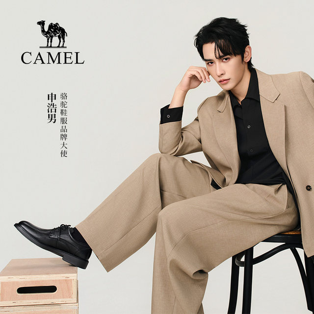 Camel autumn business formal soft sole casual leather shoes