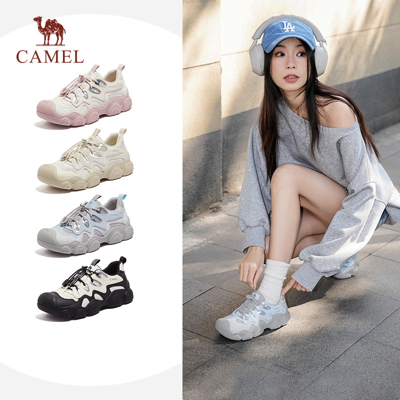 骆驼女鞋2025秋冬丑萌鞋休闲户外运动鞋登山鞋厚底老爹鞋,淘宝优惠券,粉丝福利购,淘宝优惠卷