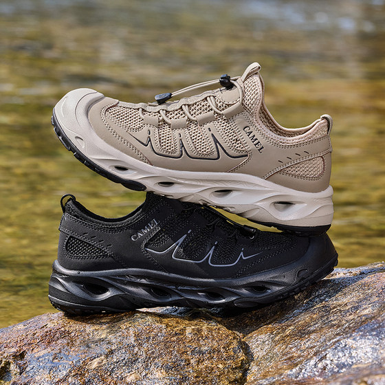 Men's camel amphibious river tracing shoes