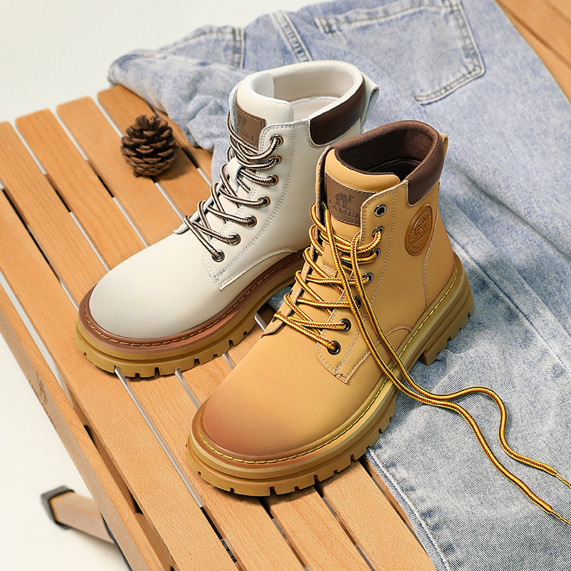 骆驼踢不烂大黄2022秋季新款马丁靴 骆驼服饰马丁靴