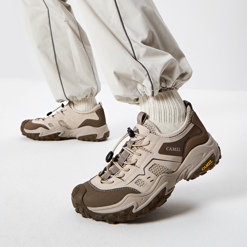 骆驼男鞋2025冬季新款网面休闲户外徒步鞋男士时尚运动登山鞋,淘宝优惠券,粉丝福利购,淘宝优惠卷