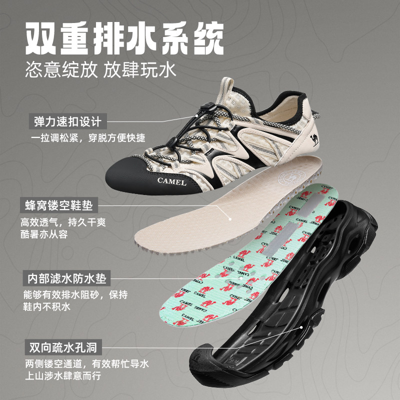 骆驼户外溯溪鞋男2026夏季新款透气运动鞋包头凉鞋水陆两穿休闲鞋