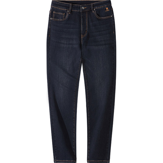 Camel Men's Straight Jeans Men's 2025 Autumn and Winter Style Plush Warm Casual Outdoor Commuting Long Pants