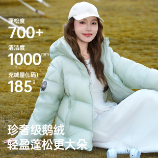 骆驼火山PRO鹅绒服连帽女