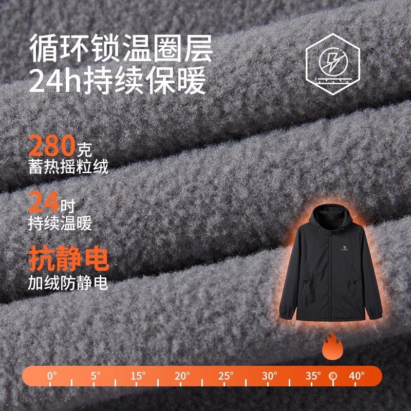 Camel 骆驼 23年秋冬新款 男女同多款 加绒连帽夹克 双重优惠折后￥199包邮