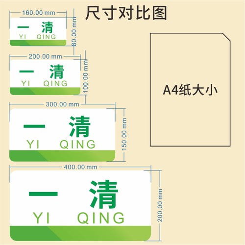 厨房标识牌亚克力标示牌一清二洗三消毒消毒洗菜洗碗洗肉清洗池热冷生熟荤素区域分类卫生检查后厨标签提示牌 - 图2