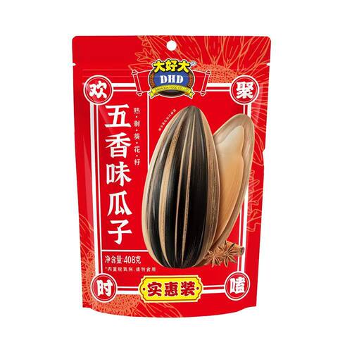 大好大瓜子408g大份量装五香山核桃焦糖味炒货休闲小零食 - 图3