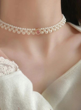 小红薯爆款粉玉髓施家珍珠气质精致手链项链戒指手串送女友送闺蜜