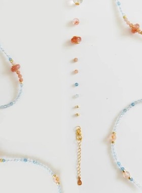 锦鲤吉祥手链2024新款女中国风新中式饰品设计感蓝色细多圈手串