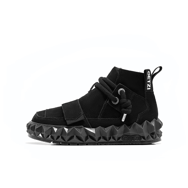 OETZI皮毛一体雪地靴女冬季加绒加厚底防滑大头丑萌高帮鞋子短靴 - 图3