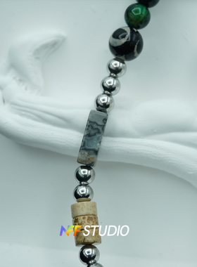 新中式国风天然石串珠项链