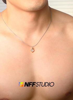 钛钢合金NFF高级感钛钢锁骨链