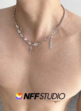 亚克力钛钢高级感男士项链