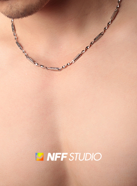 钛钢竹节拼接男女通用不掉色项链